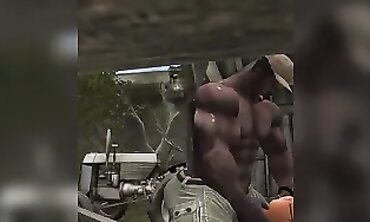 African Delivery Guy Impregnates Redneck Farm Stepmom