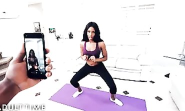 Lacey London Gets Creampied in Ripped Yoga Pants by Stepbrother