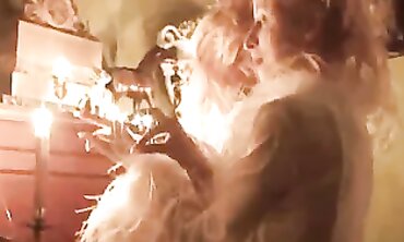 Oxana and Olga B: Hot Blonde Twin Sisters Striptease
