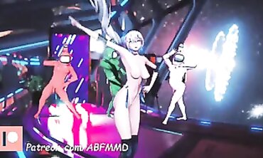 RWBY MMD: Weiss Schnee Anal Threesome Dance