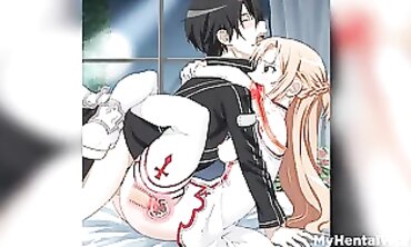 Asuna from Sword Art Online: Hottest Animated Rough Sex Compilation