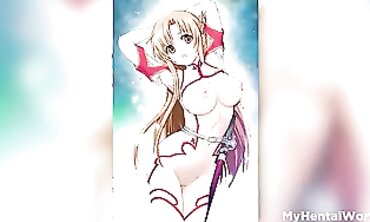 Asuna from Sword Art Online: Hottest Animated Rough Sex Compilation