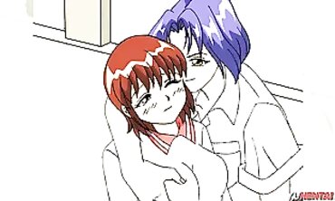 Uncensored Anime: Blonde Lesbian Friend Licks Her Inexperienced BFF's Pussy