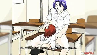 Uncensored Anime: Blonde Lesbian Friend Licks Her Inexperienced BFF's Pussy