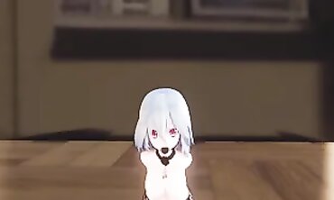 POV MMD Miku Cosplay Toes Job