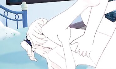 Fischl Cosplay Offers Blowjob Then Gets Creampie