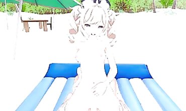 Barbara Genshin Impact 3D Hentai in Public