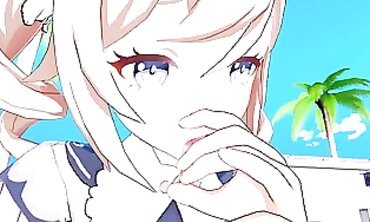 Barbara Genshin Impact 3D Hentai Blowjob Outside