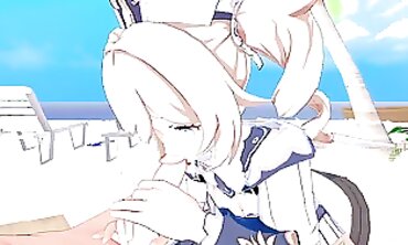 Barbara Genshin Impact 3D Hentai Blowjob Outside