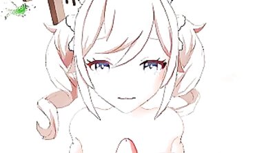 Barbara Genshin Impact 3D Hentai Blowjob Outside