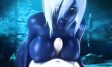 Goddess Nualia's Sensual Titfuck in 3D Anime Style