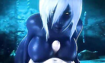 Goddess Nualia's Sensual Titfuck in 3D Anime Style