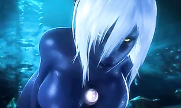 Goddess Nualia's Sensual Titfuck in 3D Anime Style