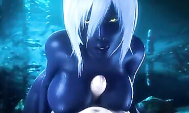 Goddess Nualia's Sensual Titfuck in 3D Anime Style