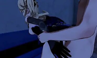Fischl Genshin 3D Anime Outdoor Creampie