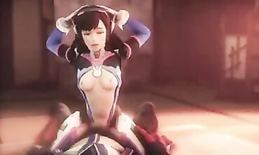 Overwatch's D.Va Gets Fucked Hard By A Giant Dick - Adult Parody