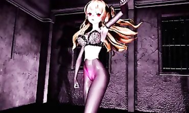 MMD Dracula Adios: Blonde Big Tits MMF Hentai Bondage