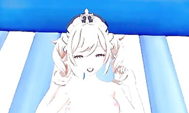 Barbara Genshin Impact 3D Anime Blowjob & Creampie