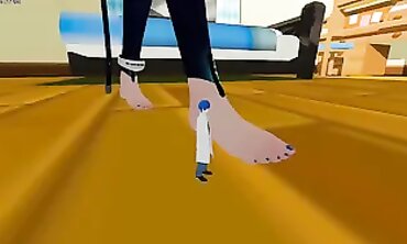 Giantess Miku POV Roleplay: Trampling and Feet Fun