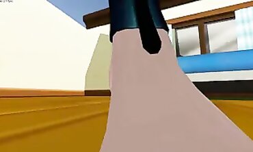Giantess Miku POV Roleplay: Trampling and Feet Fun