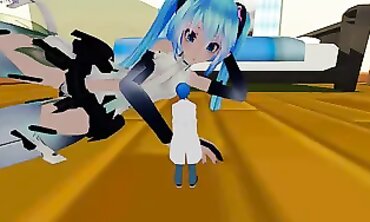 Giantess Miku POV Roleplay: Trampling and Feet Fun