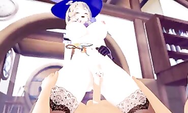 Genshin Impact: Busty Witch Lisa Gets Animated