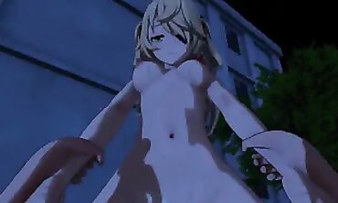 Fischl Genshin Impact 3D Animated Blowjob and Creampie