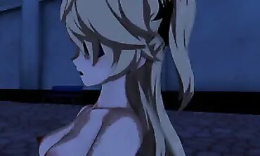 Fischl Genshin Impact 3D Animated Blowjob and Creampie
