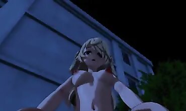Fischl Genshin Impact 3D Animated Blowjob and Creampie