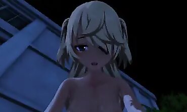Fischl Genshin Impact 3D Animated Blowjob and Creampie