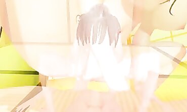 Chizuru Ichinose & Mizuhara in 3D Hentai Action