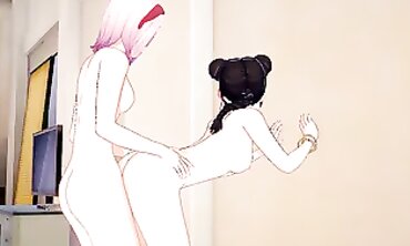 Futa Sakura x Tenten: Uncensored 3D Hentai