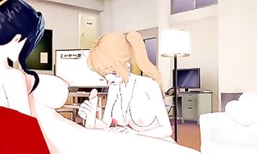Futa Akeno Seduces Irina in Uncensored 3D Hentai