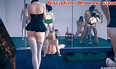 CG Toon-HS2: Fresh Slaves Face Group Discipline