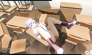3D Anime college girl Gets Rough Sex and Creampie
