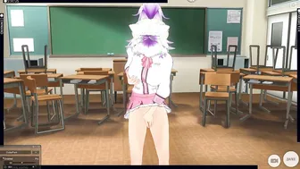 3D Anime college girl Gets Rough Sex and Creampie