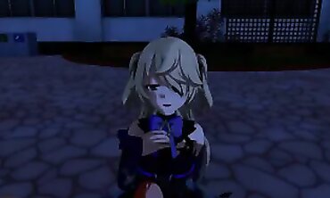 Fischl Genshin 3D Anime: Outdoor Blowjob