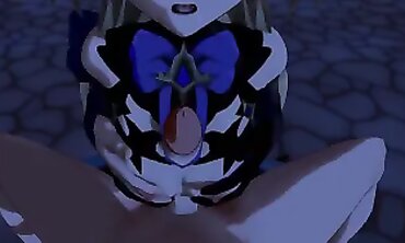 Fischl Genshin 3D Anime: Outdoor Blowjob