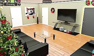 POV: Naughty MILF Mommy's Christmas Dream with Stepdaughter