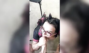 POV College Babe With Glasses And Heels