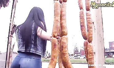 Hot Latinas Lola Puertos & Alex Morenos Big Ass Fucked Hard in Carne Del Mercado