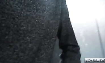 Rough Russian MILF Caty Kiss Takes on a Stranger