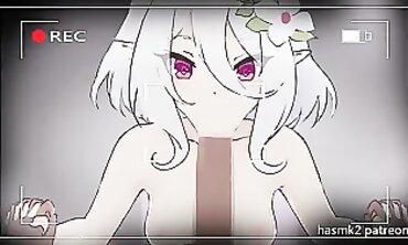 浪漫动漫MMD：甜蜜亲吻与激情口交