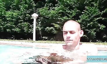 Hot Marcie Takes a Long Blowjob by the Pool