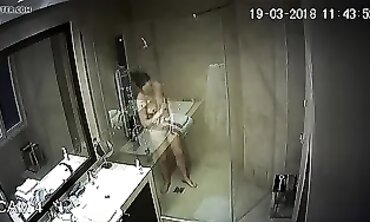 Voyeur Captures Lady Showering in Airbnb Bathroom
