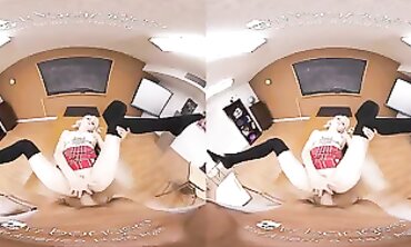 Petite Blonde Lola Fae Gets Anal and Blowjob in VR