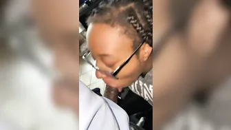 POV Ebony Teen Blowjob With Deepthroat And Creampie