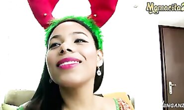 Hot Latinas Christmas Sex with Big Tits and Ass