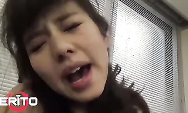 Erito: Dark-Haired Japanese Star's Office Shave and Hardcore Sex