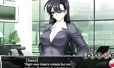 Sakura Igawa & Murasaki Yatsu in Taimanin Asagi Christmas Cosplay Threesome